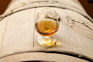 Vert Prints: France Dordogne Perigord Vert Saint Aulaye Ecomusee du Cognac du Vin et du Pineau glass of Pineau des Charentes