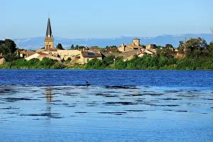 Rhone Prints: France, Drome, La Roche de Glun, The Rhone from Glun