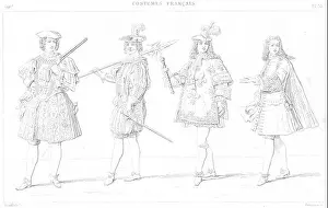 Militaria Prints: FRANCE: Garde prevote; Cent-Suisse Garde; Roy d'Armes; Secretaire d'Etat, 1875