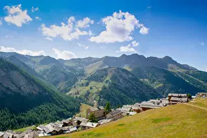 European Alps Prints: France. Hautes-Alpes (05), regional natural park of Queyras