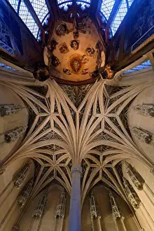 France, Paris, area listed as World Heritage by UNESCO, Cluny National museum of Middle Ages, Gothic vault