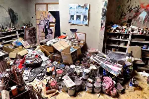 Brushes Prints: Francis Bacon Studio - reconstructed studio of painter Francis Bacon