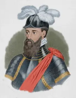 Europea Prints: Francisco Pizarro (1478-1541). Conquistador español