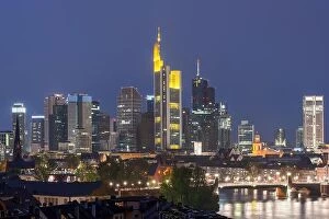 Images Dated 30th April 2016: Frankfurt, Germany financial district skyline