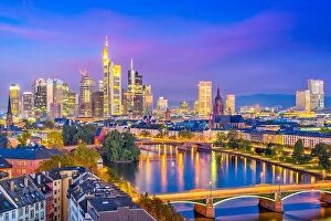Images Dated 2nd October 2013: Frankfurt am Main, Germany downtown city skyline