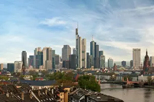 Frankfurt am Main. Image of Frankfurt am Main skyline at morning in Germany
