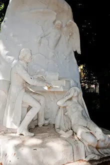 Secrets Prints: Frederic Chopin Statue in 'Parc de Monceau' Park