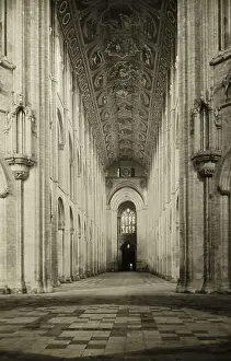 British English Prints: Frederick H. Evans. Ely Cathedral Nave, to West. 1886–1896. England. Lantern slide