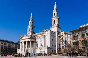 Town Center Prints: Freedom of Leeds Parade. Leeds Civic Hall is a municipal building located in the civic quarter of Leeds
