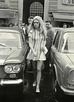 1969 Prints: French actress Brigitte Bardot in Rome, Italy