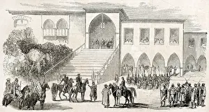 Aged Prints: French expedition in Syria received by Fuad Pasha