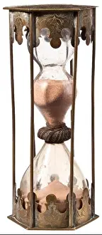 Hourglass Prints: A French hourglass with a three-piece bulb