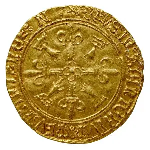 15th Century Prints: A French royal coin of Louis XII, a king of France from 1498 to 1515.