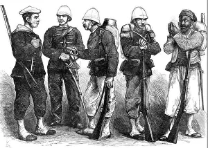 Sailors Prints: French troops for Tonquin, 1883