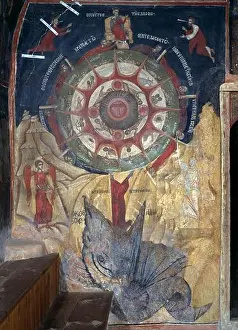 Murals Prints: Fresco 'Wheel of Life', Rojdestvo Hristovo (Nativity of Christ) church