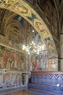 Sala Prints: Frescoes by Spinello Aretino depicting episodes from the life of Pope Alexander III in the Sala di Balìa