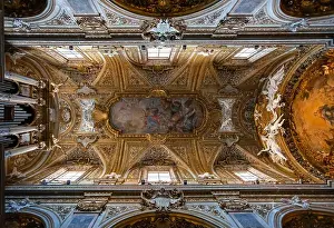 Angels Prints: The frescos and plasterwork of the ceiling in Santa Maria dell'Orto