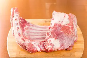 Ribs Prints: fresh meat of a young goat rib to the sternum