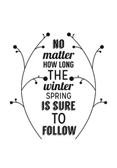 Plant Ecology Prints: Fresh spring poster with motivating quote