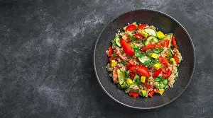 Nutrition Prints: Fresh vegetable salad with avocado