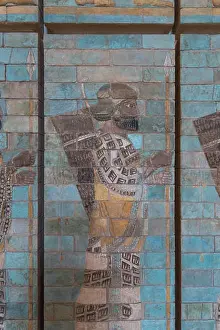 Iranian Prints: Frieze of Archers, Iran / Iranian persia Persian art, The Louvre Museum, Paris, France