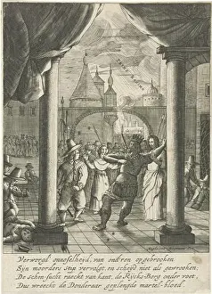 Colonnade Prints: Frontispice voor een treurspel Frontispiece for the tragedy 'Restored frost