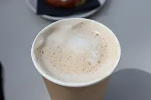Java Prints: A frothy latte in a takeaway cup