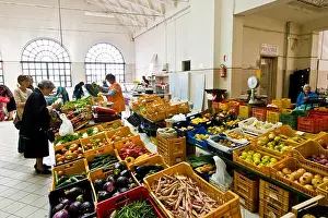 Edibles Prints: Fruit and vegetable covered market, Osimo, Marche, Italy