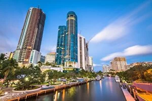 Images Dated 23rd May 2019: Ft. Lauderdale, Florida, USA cityscape on the river