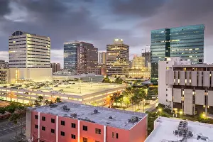 Ft. Lauderdale, Florida, USA downtown cityscape at dusk