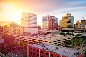 Ft. Lauderdale, Florida, USA downtown cityscape at dusk