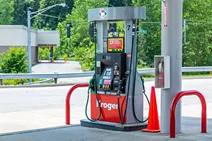 Midwestern Prints: A fuel pump at a Kroger gas station in Fort Wayne, Indiana, USA