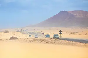 Immense Prints: Fuerteventura Island, dust storm in Parque Natural de Corralejo