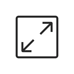 Mode Prints: Fullscreen pictogram arrow size icon