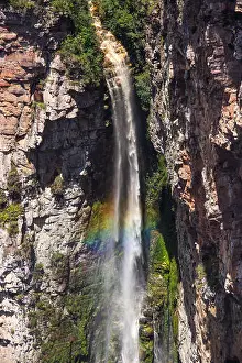 Wet White Prints: Fumaca Waterfall in Chapada Diamantina National Park - Brazil