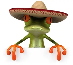 Frog Prints: Fun frog - 3D Illustration