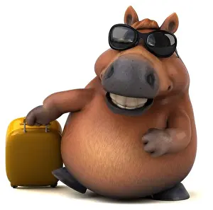 Horsemanship Prints: Fun horse - 3D Illustration