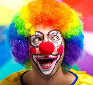 Mask Prints: Funny clown face