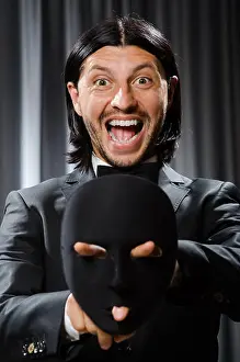 Masks Prints: Funny concept with theatrical mask