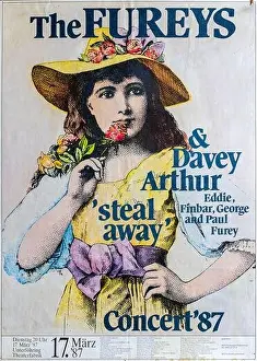 Life Event Prints: The Fureys & Davey Arthur Steal Away concert Munich 1987, Musical concert poster