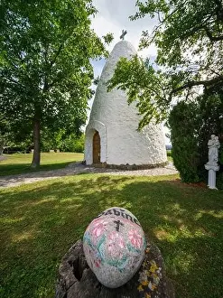 Hungary Landscape Prints: The furnace chapel (Hungarian name is Kemence kapolna) is a unique sight in Zala county