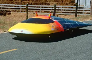 Solar Energy Prints: Futuristic eco car at the Solar Energy Expo and Rally in Willits California
