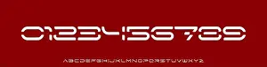 Numeral Prints: Futuristic numeric alphabet, cyber tech font