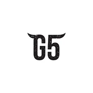 Bison Prints: G5 and Horns logo or icon design