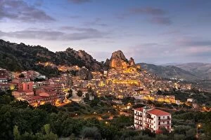 Images Dated 29th October 2022: Gagliano Castelferrato, Italy in Sicily at dusk