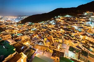 Images Dated 8th November 2017: Gamcheon Culture Village at night in Busan, South Korea
