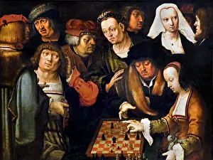 Chess Prints: The game of chess 1518 Lucas van Leyden (1494–1533) Leiden Dutch Netherlands