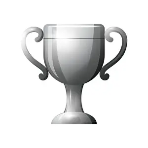 Vector Graphic Prints: Game UI asset. Gaming user interface trophy cup icon. vector illustration