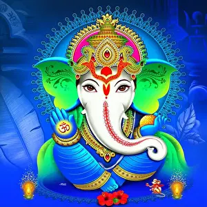 Punjab India Prints: Ganesh Ji Beautiful Wallpaper Design