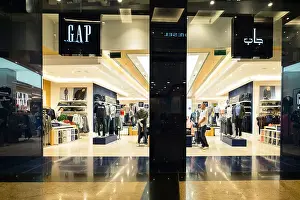 Malls Prints: Gap store at Mall of the Emirates shopping centre in Dubai United Arab Emirates
